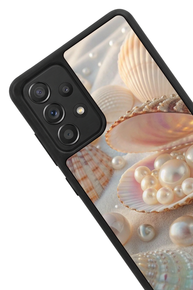 Samsung Galaxy A72 Uyumlu  İnci Tasarımlı Glossy Premium Kılıf