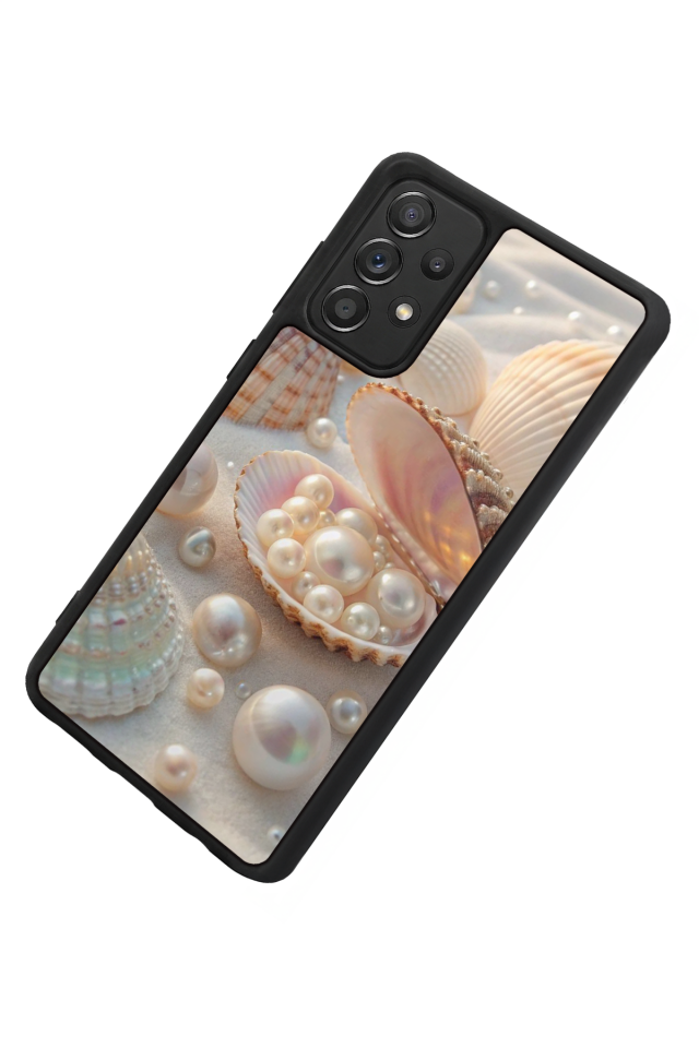 Samsung Galaxy A72 Uyumlu  İnci Tasarımlı Glossy Premium Kılıf