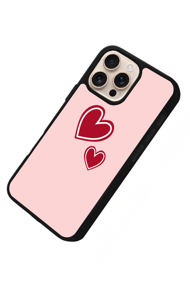 iPhone 14 Pro Max Uyumlu Kalp Love Tasarımlı Glossy Premium Kılıf