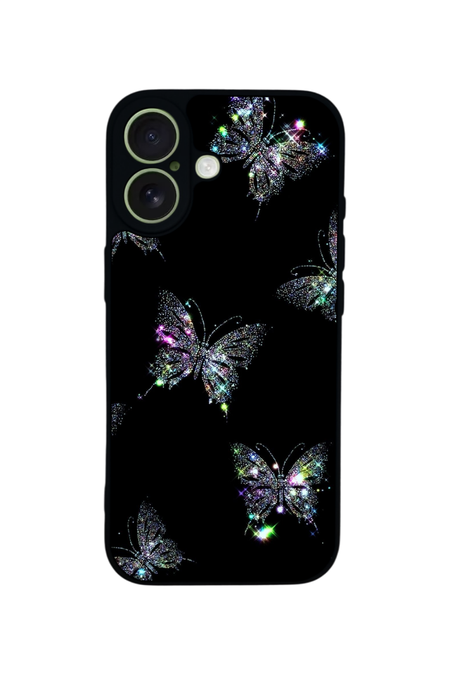 iPhone 17 Uyumlu Kelebek Tasarımlı Glossy Premium Kılıf
