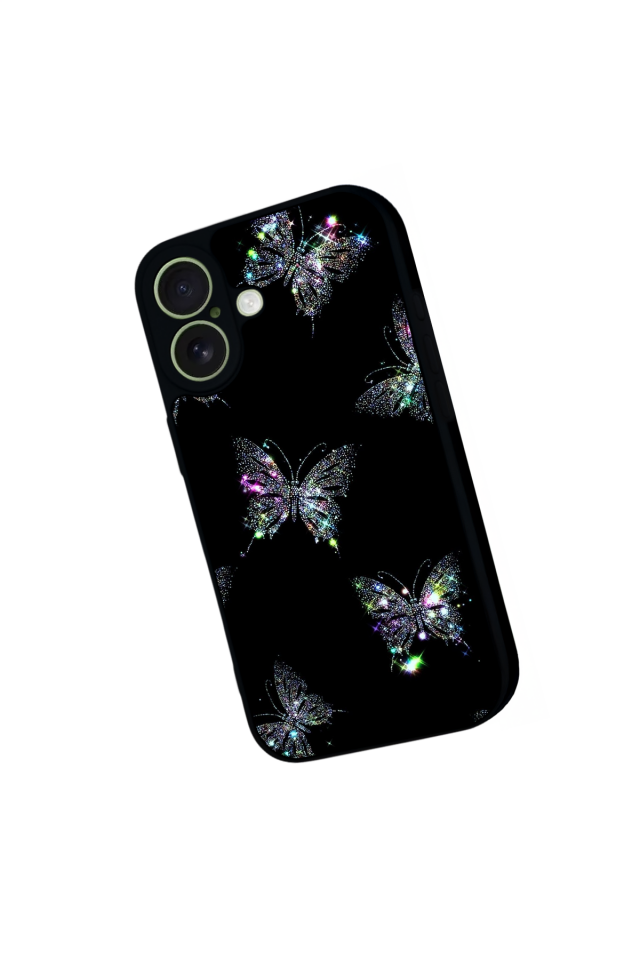 iPhone 17 Uyumlu Kelebek Tasarımlı Glossy Premium Kılıf