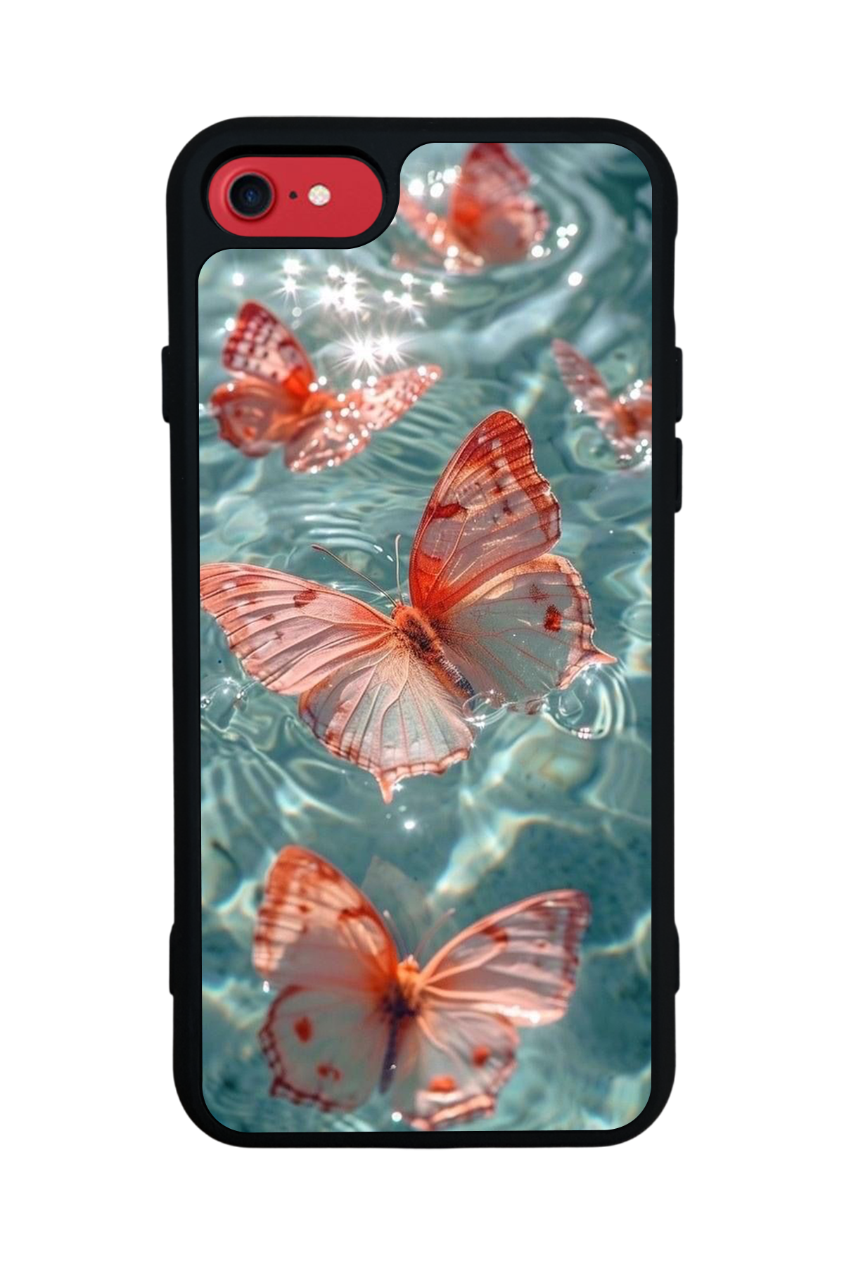 iPhone 7 Uyumlu Kelebek Tasarımlı Glossy Premium Kılıf