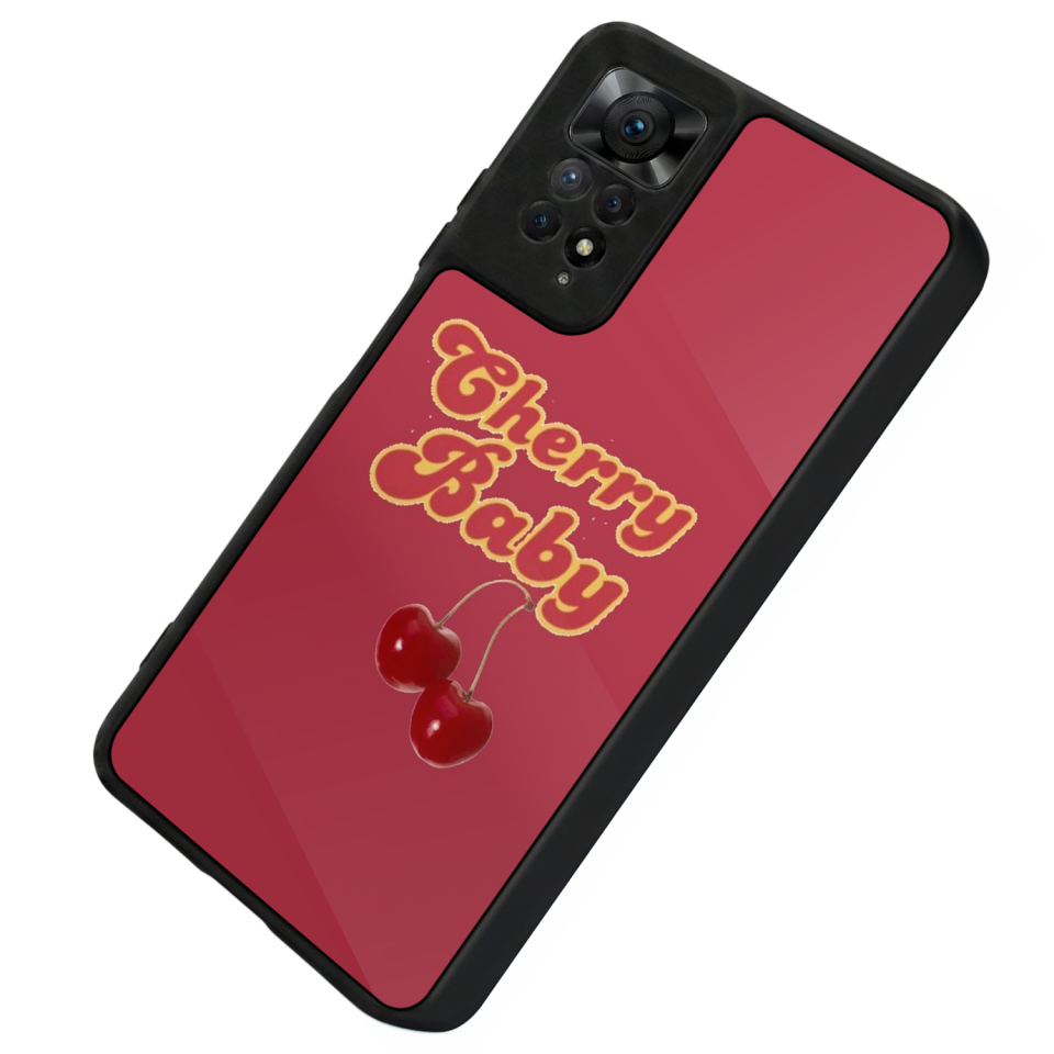 Xiaomi Redmi Note 12 Pro Uyumlu Kiraz Tasarımlı Glossy Premium Kılıf