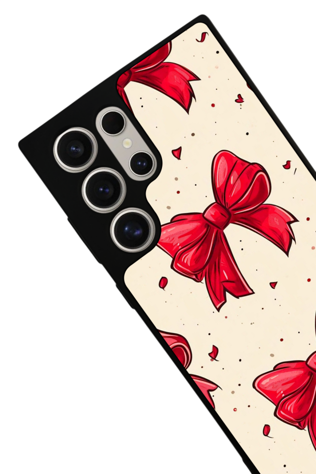 Samsung Galaxy S24 Ultra Uyumlu Kurdele Tasarımlı Glossy Premium Kılıf