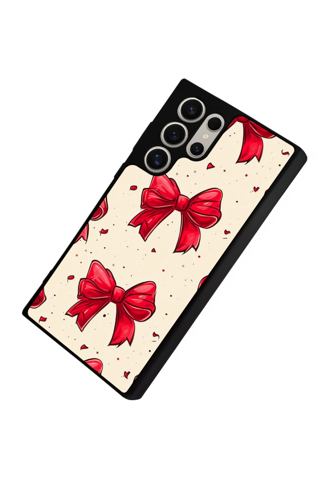 Samsung Galaxy S24 Ultra Uyumlu Kurdele Tasarımlı Glossy Premium Kılıf
