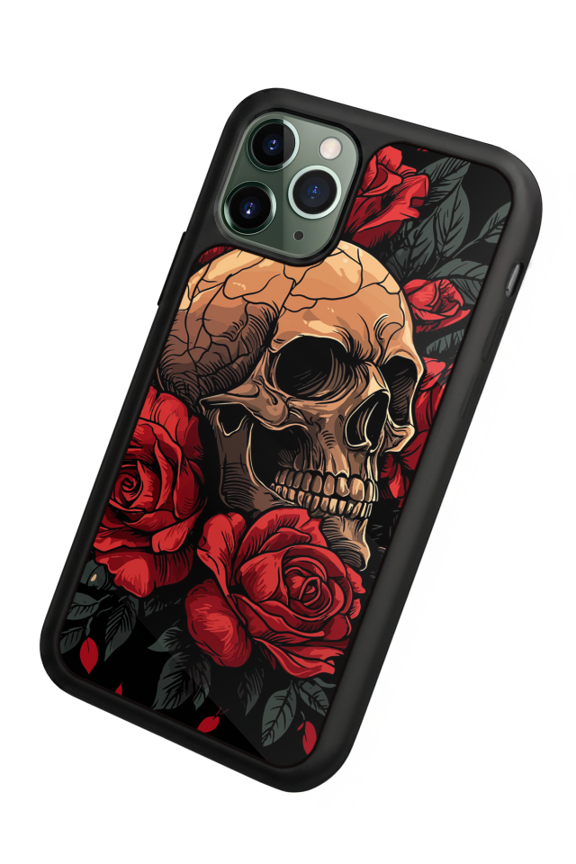 iPhone 11 Pro Uyumlu KuruKafa Tasarımlı Glossy Premium Kılıf