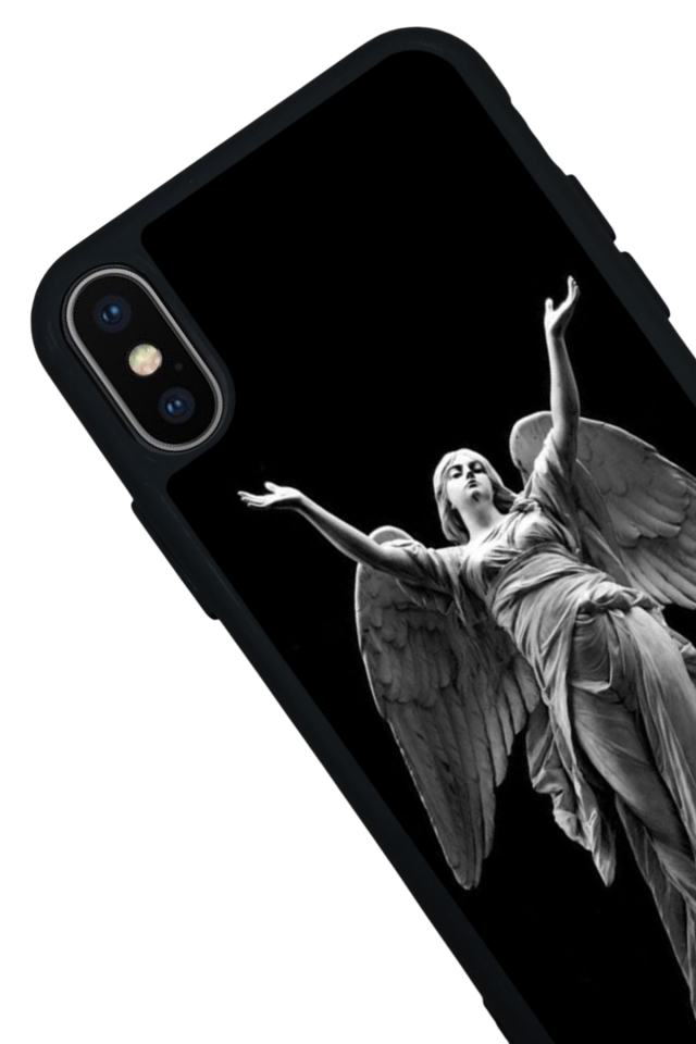 iPhone X/ XS Uyumlu Melek Tasarımlı Glossy Premium Kılıf