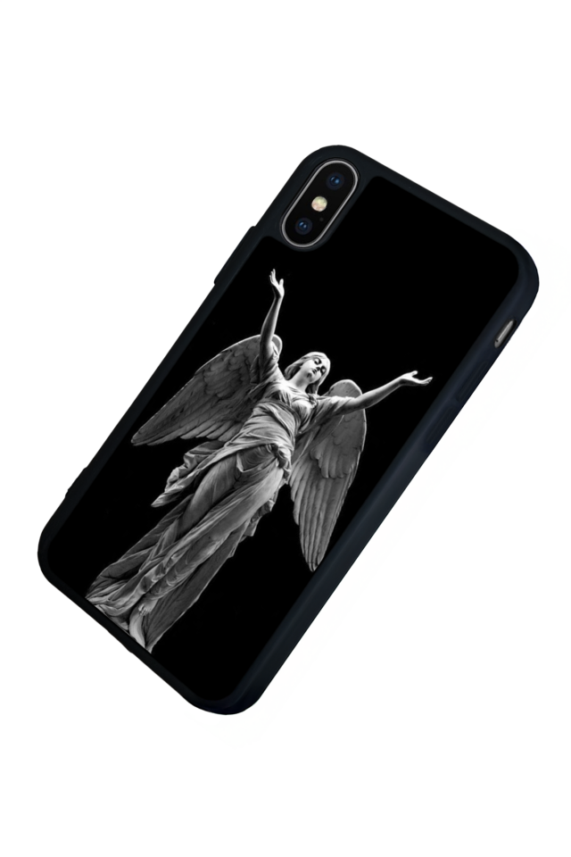 iPhone X/ XS Uyumlu Melek Tasarımlı Glossy Premium Kılıf