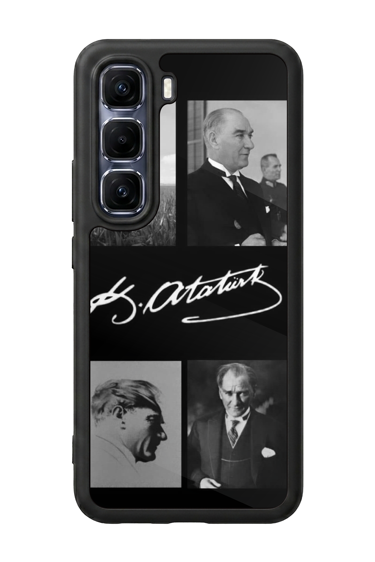 Infinix Hot 60 Pro Plus Uyumlu Mustafa Kemal Ataturk Tasarımlı Glossy Premium Kılıf