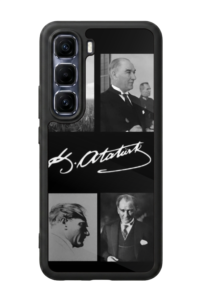 Infinix Hot 60 Pro Plus Uyumlu Mustafa Kemal Ataturk Tasarımlı Glossy Premium Kılıf