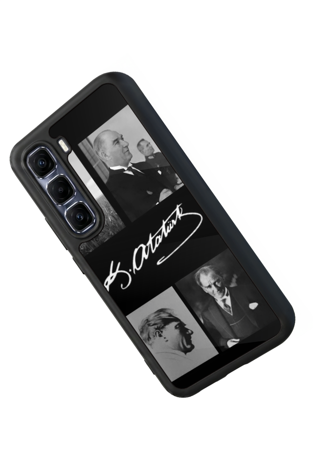 Infinix Hot 60 Pro Plus Uyumlu Mustafa Kemal Ataturk Tasarımlı Glossy Premium Kılıf