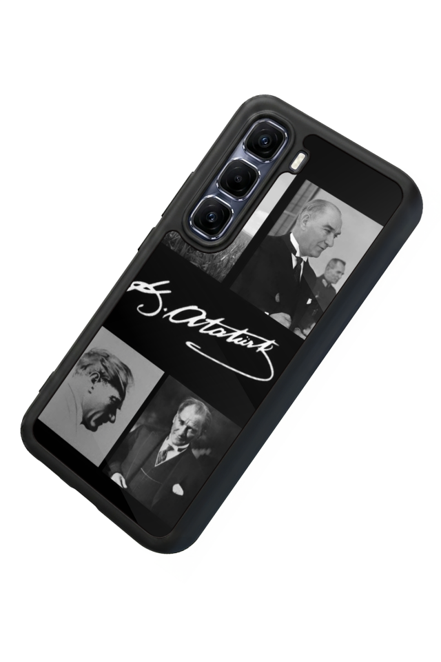 Infinix Hot 60 Pro Plus Uyumlu Mustafa Kemal Ataturk Tasarımlı Glossy Premium Kılıf