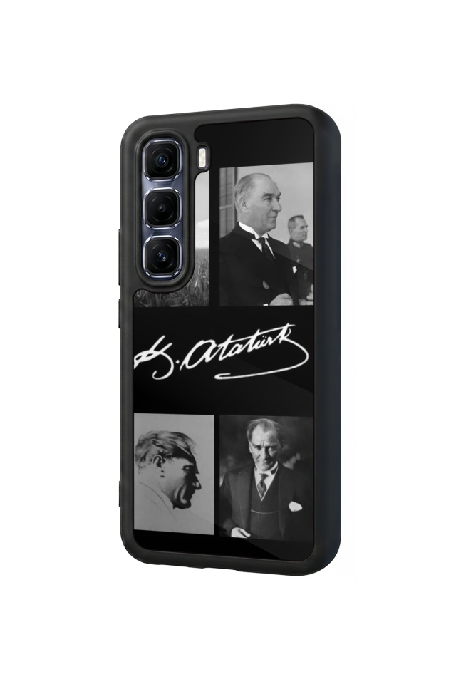 Infinix Hot 60 Pro Plus Uyumlu Mustafa Kemal Ataturk Tasarımlı Glossy Premium Kılıf