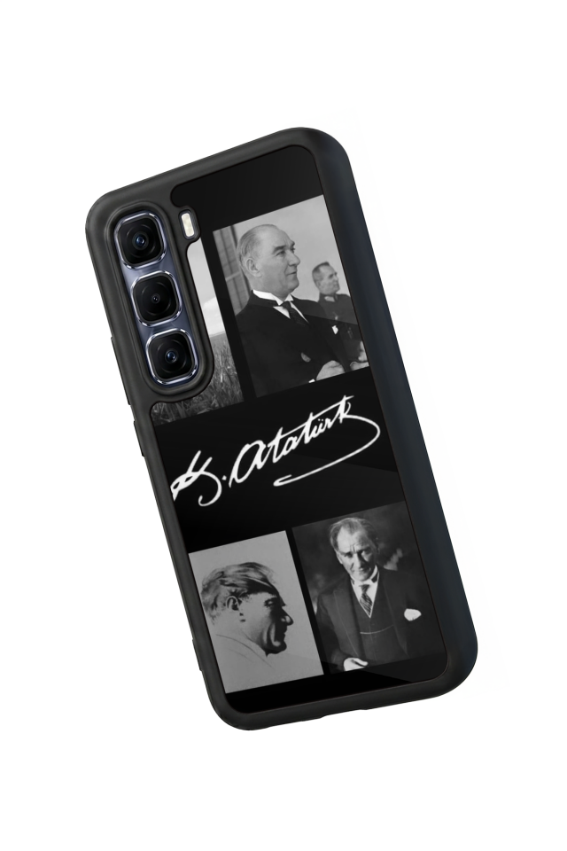 Infinix Hot 60 Pro Plus Uyumlu Mustafa Kemal Ataturk Tasarımlı Glossy Premium Kılıf