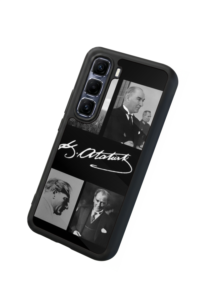 Infinix Hot 60 Pro Plus Uyumlu Mustafa Kemal Ataturk Tasarımlı Glossy Premium Kılıf