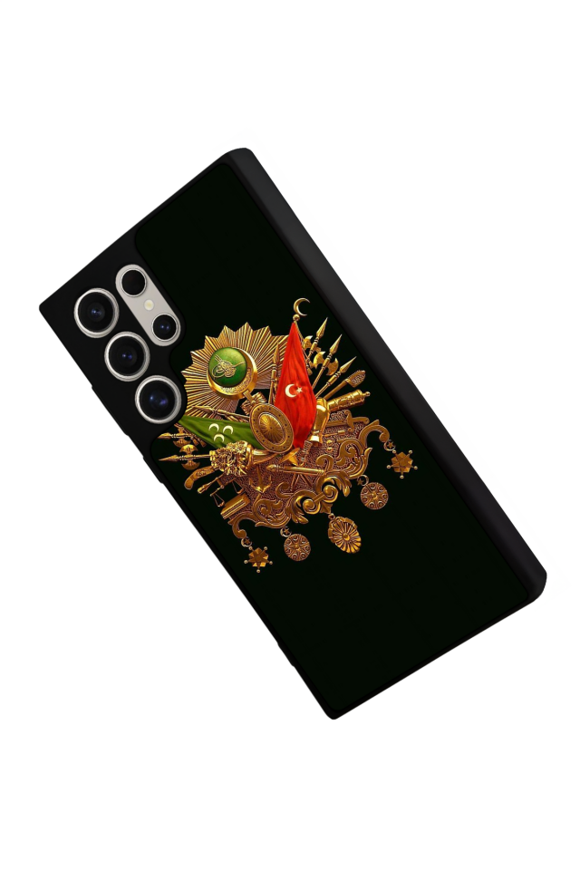 Samsung Galaxy S23 Ultra Uyumlu Osmanli Tugrasi Tasarımlı Glossy Premium Kılıf