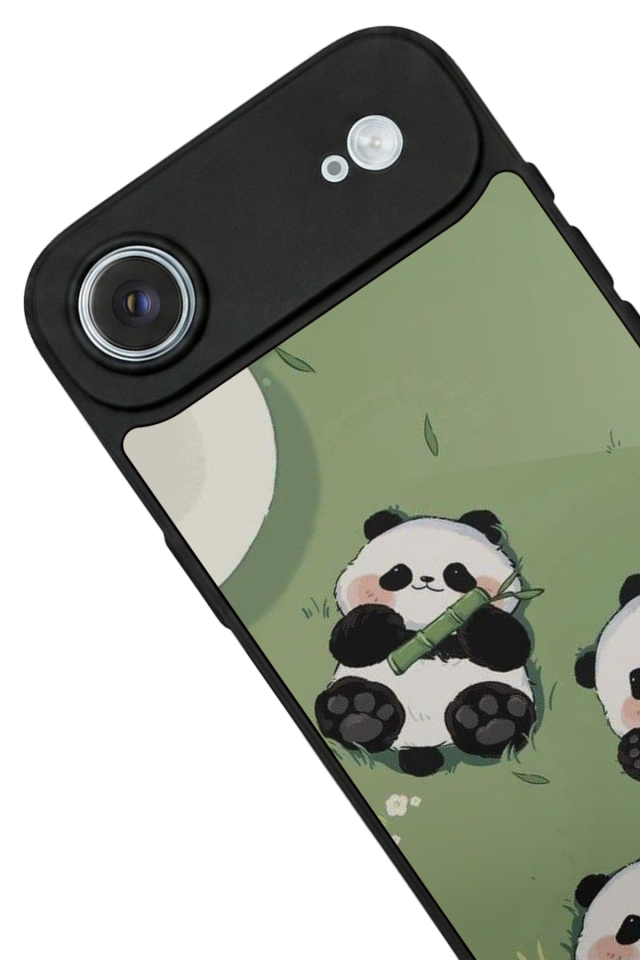 iPhone 17 Air Uyumlu Panda Tasarımlı Glossy Premium Kılıf