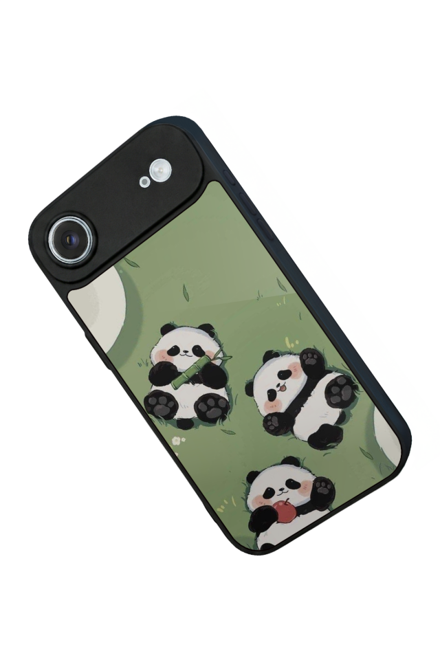 iPhone 17 Air Uyumlu Panda Tasarımlı Glossy Premium Kılıf