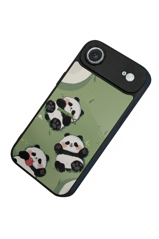 iPhone 17 Air Uyumlu Panda Tasarımlı Glossy Premium Kılıf
