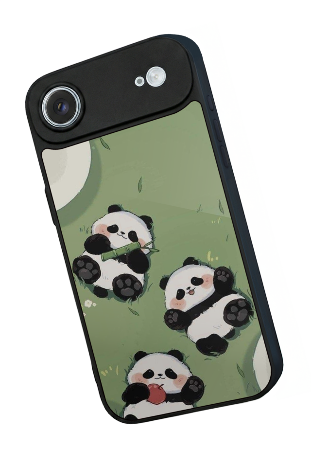 iPhone 17 Air Uyumlu Panda Tasarımlı Glossy Premium Kılıf
