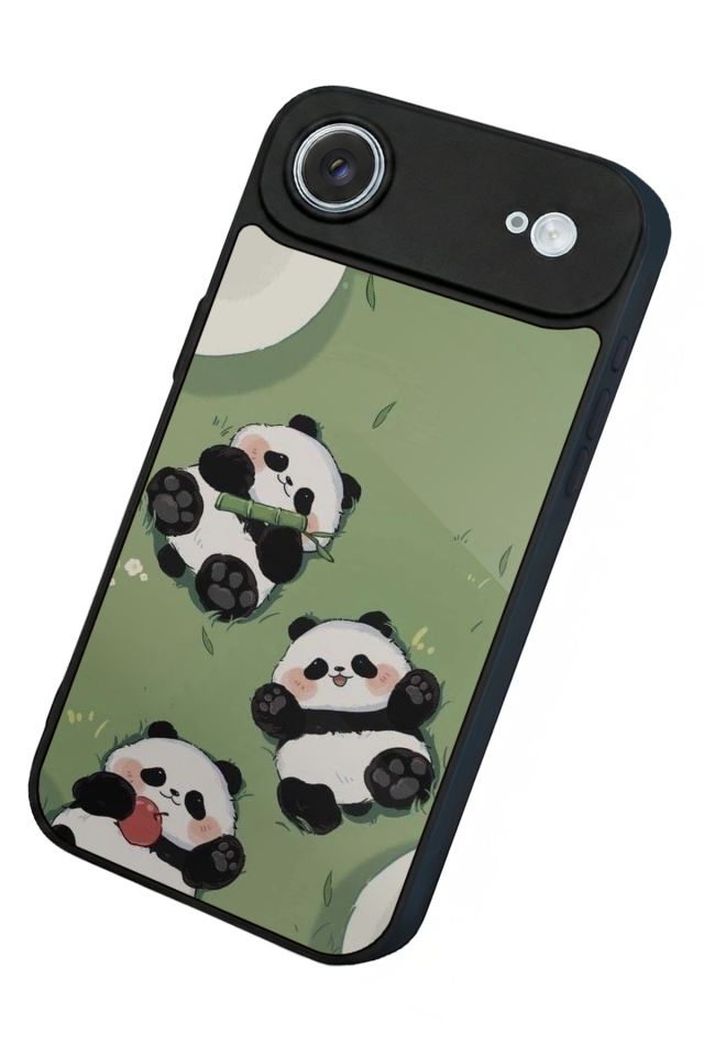 iPhone 17 Air Uyumlu Panda Tasarımlı Glossy Premium Kılıf