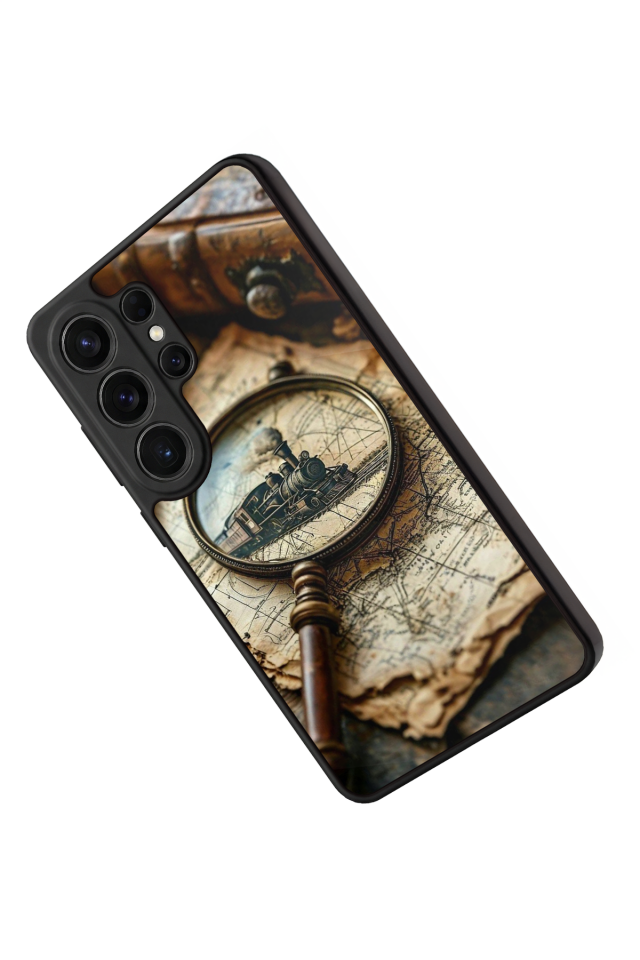 Samsung Galaxy S26 Ultra Uyumlu Pusula Tasarımlı Glossy Premium Kılıf
