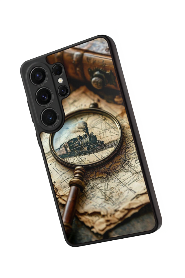Samsung Galaxy S26 Ultra Uyumlu Pusula Tasarımlı Glossy Premium Kılıf