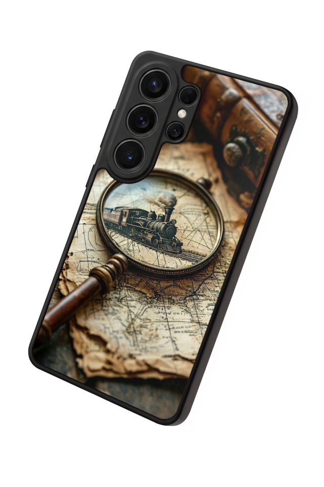 Samsung Galaxy S26 Ultra Uyumlu Pusula Tasarımlı Glossy Premium Kılıf