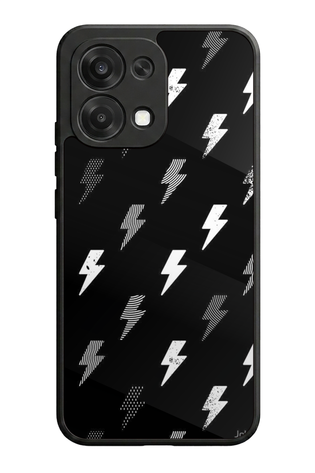 Oppo A6 Pro Uyumlu Simsek Tasarımlı Glossy Premium Kılıf