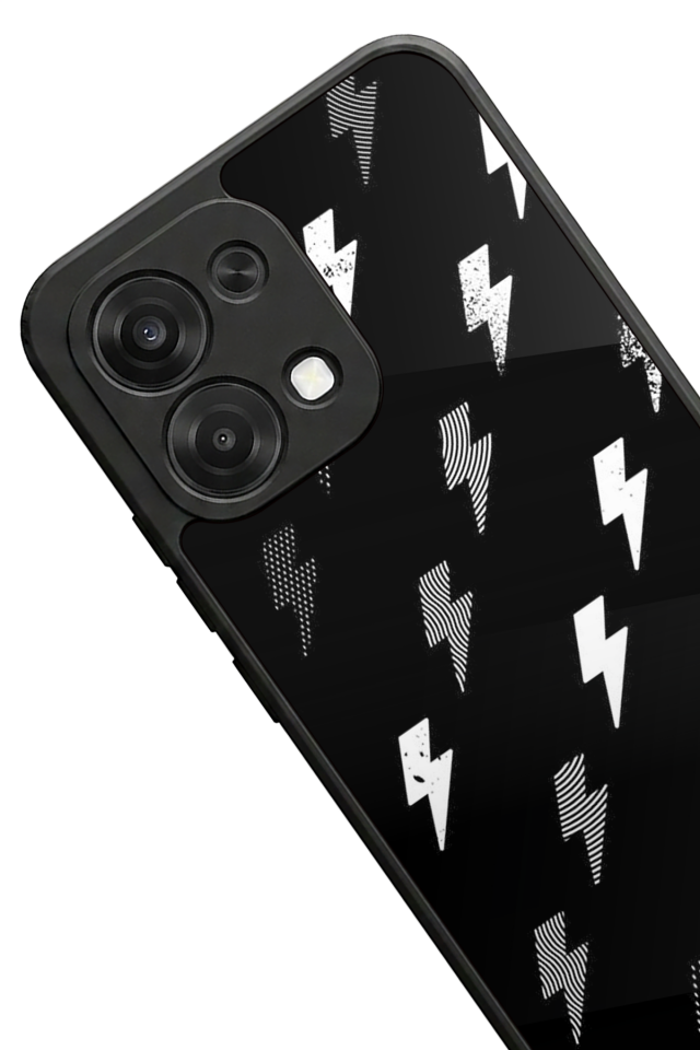 Oppo A6 Pro Uyumlu Simsek Tasarımlı Glossy Premium Kılıf