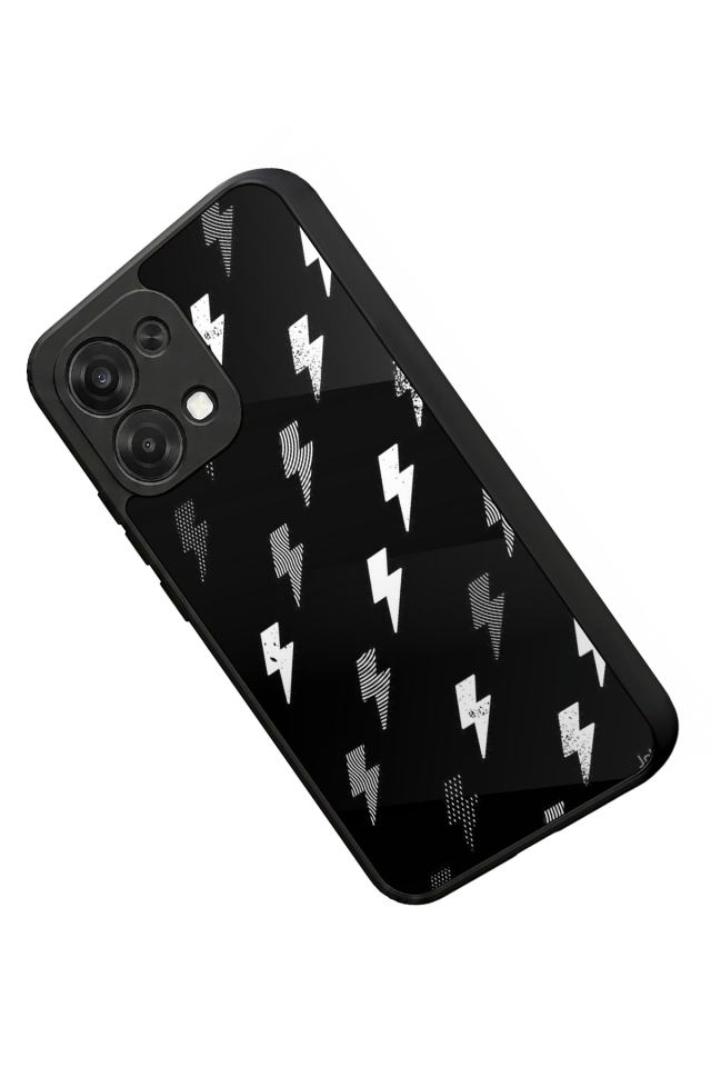 Oppo A6 Pro Uyumlu Simsek Tasarımlı Glossy Premium Kılıf