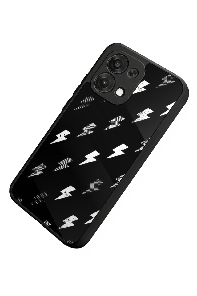 Oppo A6 Pro Uyumlu Simsek Tasarımlı Glossy Premium Kılıf