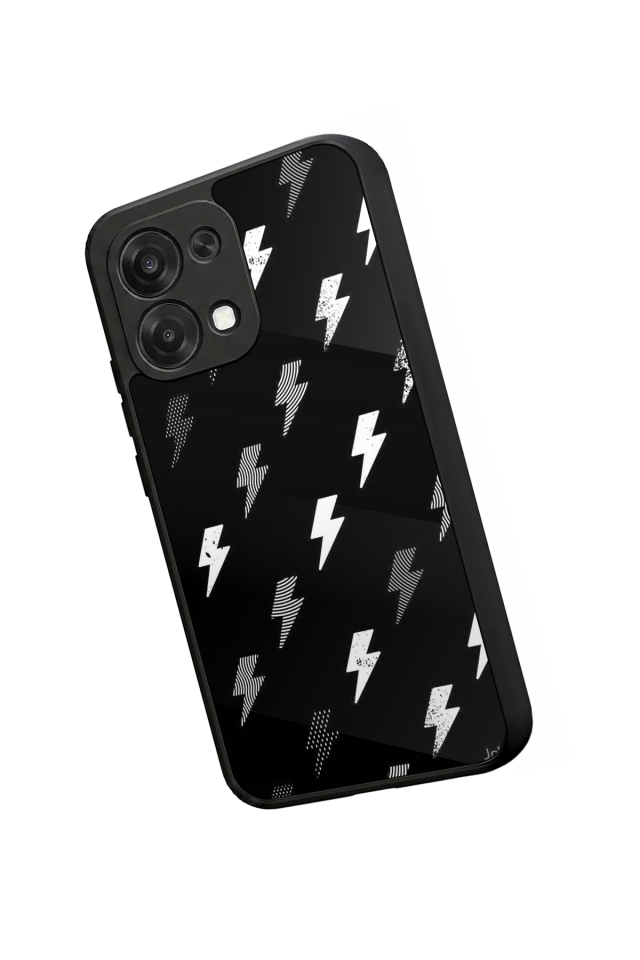 Oppo A6 Pro Uyumlu Simsek Tasarımlı Glossy Premium Kılıf