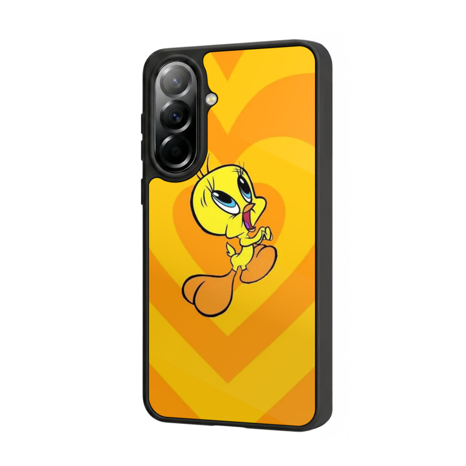 Samsung Galaxy A57 Uyumlu Tweety Tasarımlı Glossy Premium Kılıf