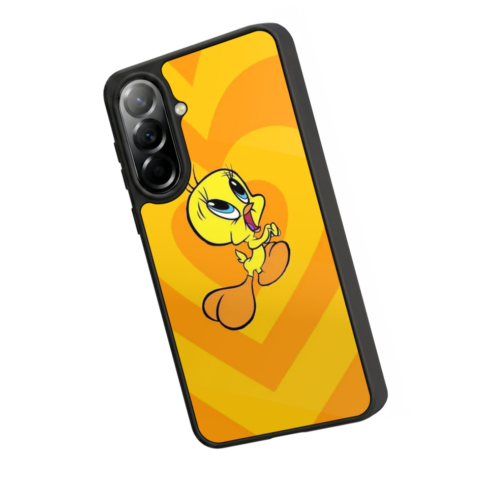 Samsung Galaxy A57 Uyumlu Tweety Tasarımlı Glossy Premium Kılıf