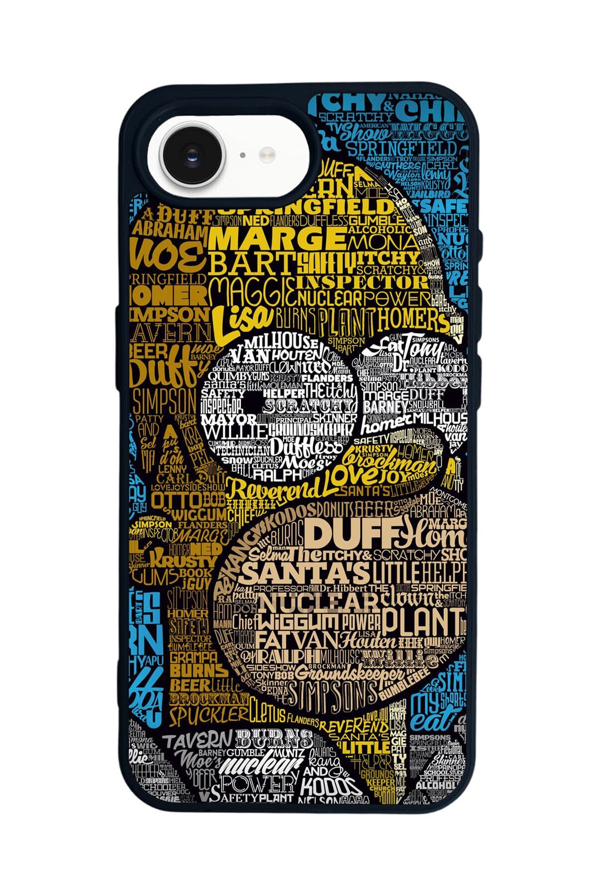 iPhone 16E Uyumlu The Simpsons Tasarımlı Glossy Premium Kılıf
