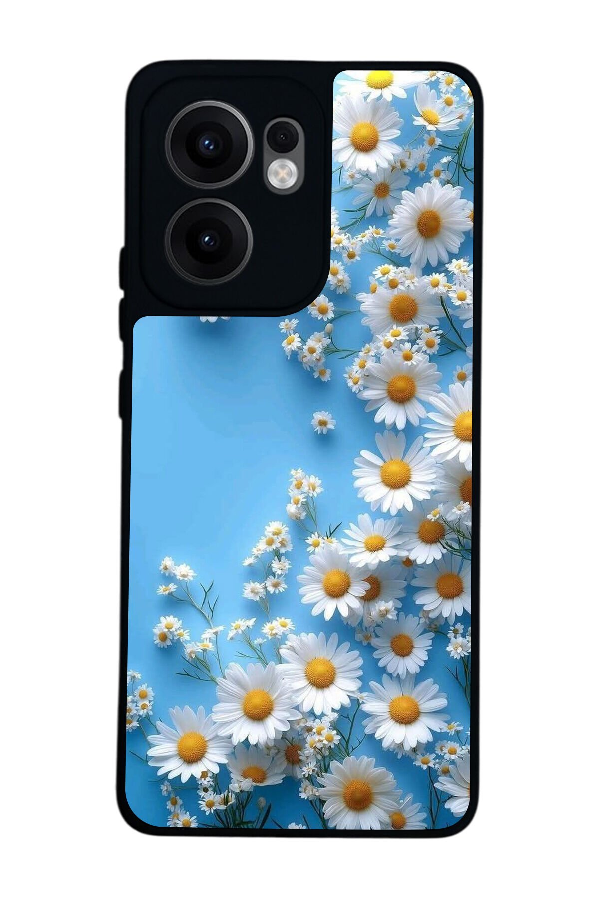 Oppo Reno 13F Uyumlu Cicek Tasarımlı Glossy Premium Kılıf