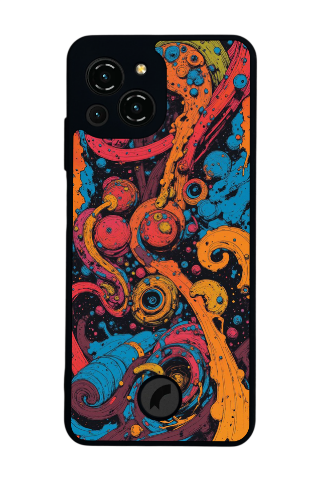 Reeder S23 Pro Max Uyumlu Abstract Tasarımlı Glossy Premium Kılıf