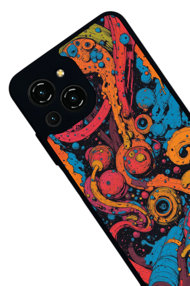 Reeder S23 Pro Max Uyumlu Abstract Tasarımlı Glossy Premium Kılıf