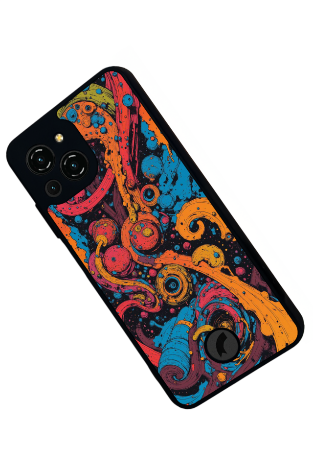 Reeder S23 Pro Max Uyumlu Abstract Tasarımlı Glossy Premium Kılıf