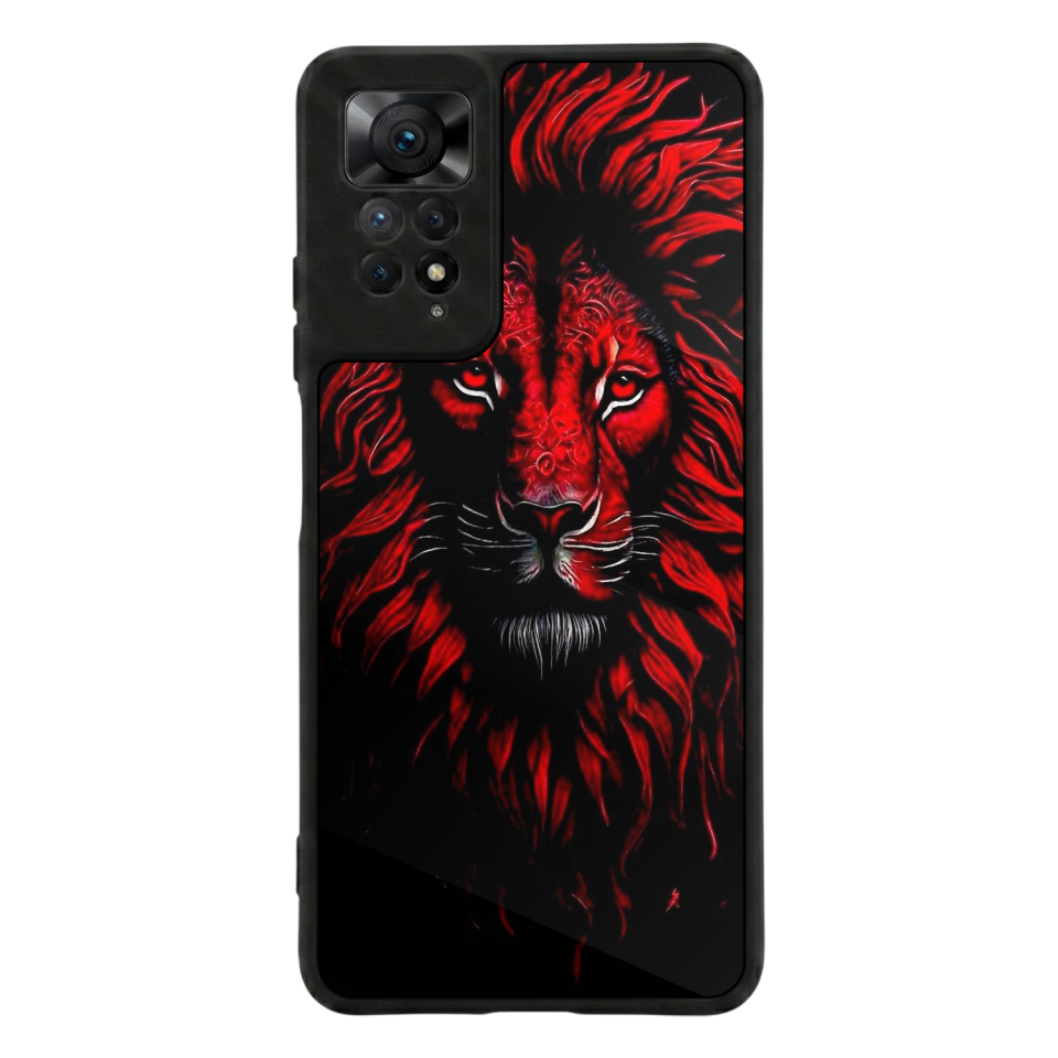 Xiaomi Redmi Note 11 Pro Uyumlu Aslan Tasarımlı Glossy Premium Kılıf