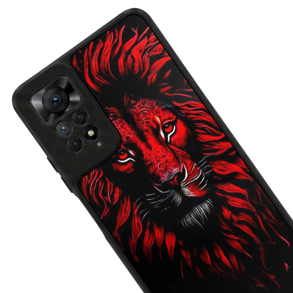 Xiaomi Redmi Note 11 Pro Uyumlu Aslan Tasarımlı Glossy Premium Kılıf