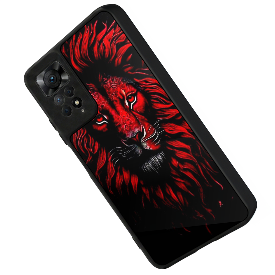 Xiaomi Redmi Note 11 Pro Uyumlu Aslan Tasarımlı Glossy Premium Kılıf