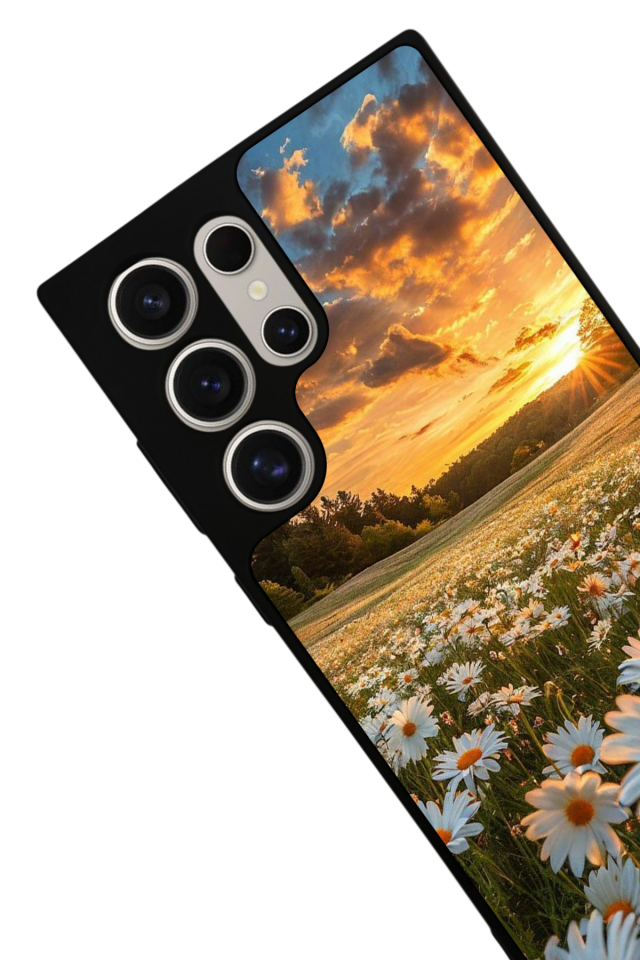 Samsung Galaxy S22 Ultra Uyumlu Cicek Tasarımlı Glossy Premium Kılıf