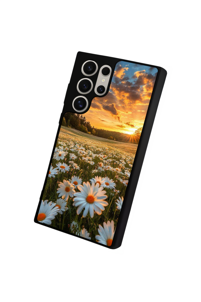 Samsung Galaxy S22 Ultra Uyumlu Cicek Tasarımlı Glossy Premium Kılıf