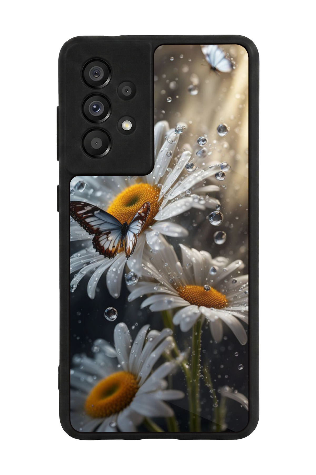 Samsung Galaxy A73 Uyumlu Cicek Tasarımlı Glossy Premium Kılıf