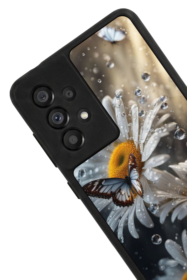 Samsung Galaxy A73 Uyumlu Cicek Tasarımlı Glossy Premium Kılıf