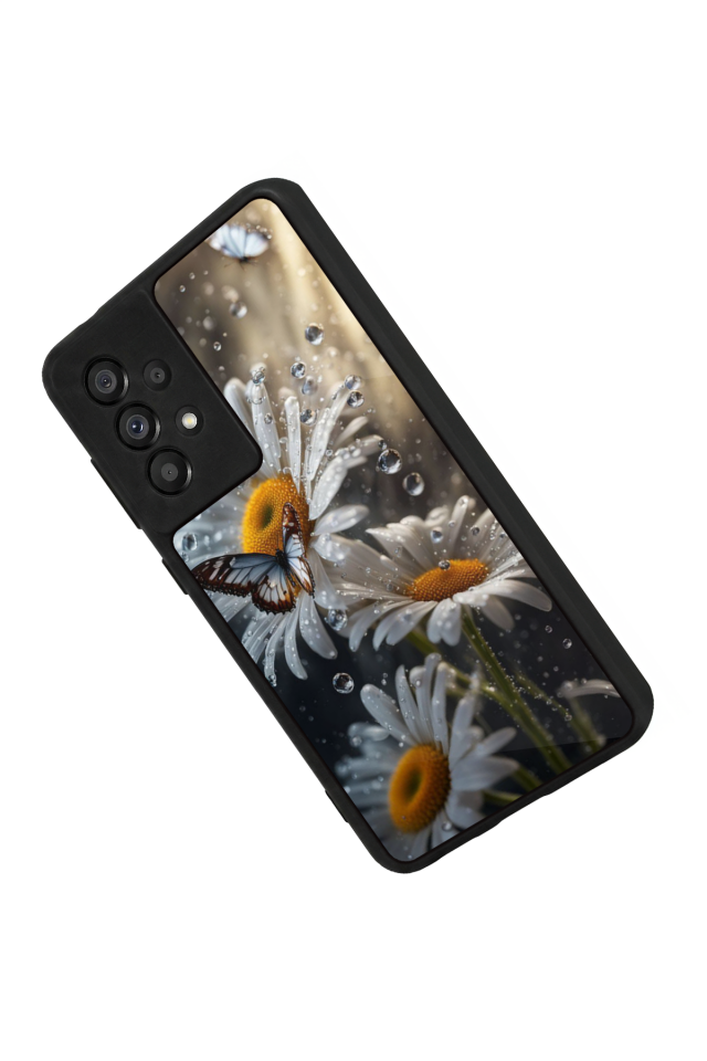 Samsung Galaxy A73 Uyumlu Cicek Tasarımlı Glossy Premium Kılıf