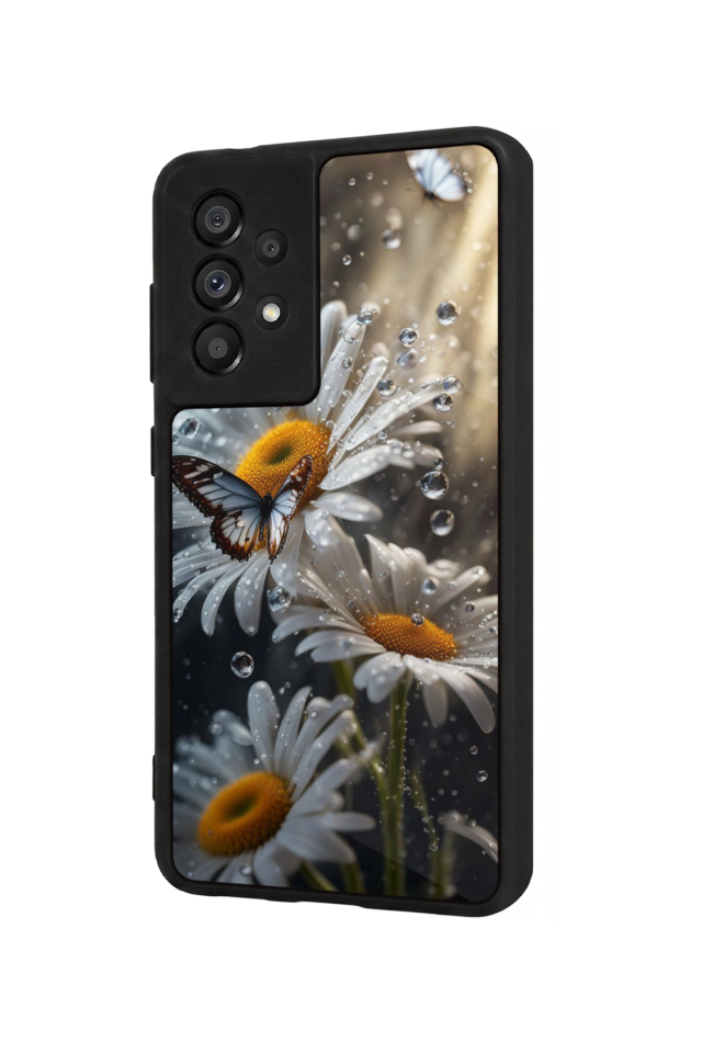 Samsung Galaxy A73 Uyumlu Cicek Tasarımlı Glossy Premium Kılıf