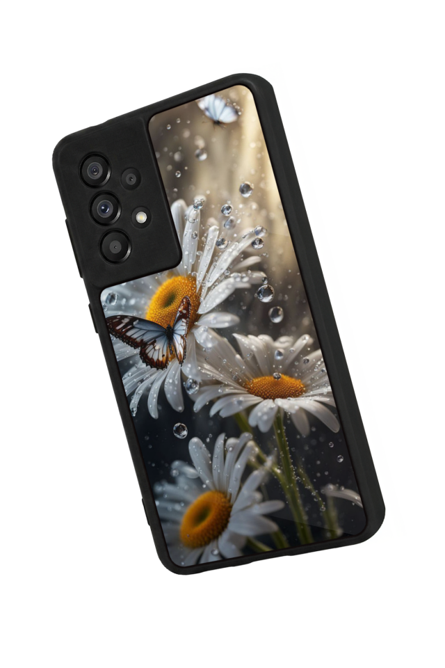 Samsung Galaxy A73 Uyumlu Cicek Tasarımlı Glossy Premium Kılıf